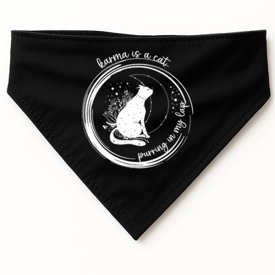 Karma Is A Cat Purring In My Lap Cause It Loves Me Great Gift USA-Made Doggie Bandana