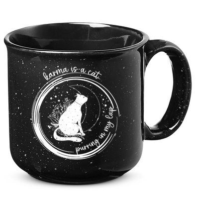 Karma Is A Cat Purring In My Lap Cause It Loves Me Great Gift 15oz Campfire Ceramic Mug