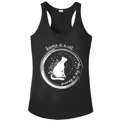 Karma Is A Cat Purring In My Lap Cause It Loves Me Great Gift Ladies PosiCharge Competitor Racerback Tank