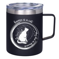 Karma Is A Cat Purring In My Lap Cause It Loves Me Great Gift 12oz Stainless Steel Coffee Mug