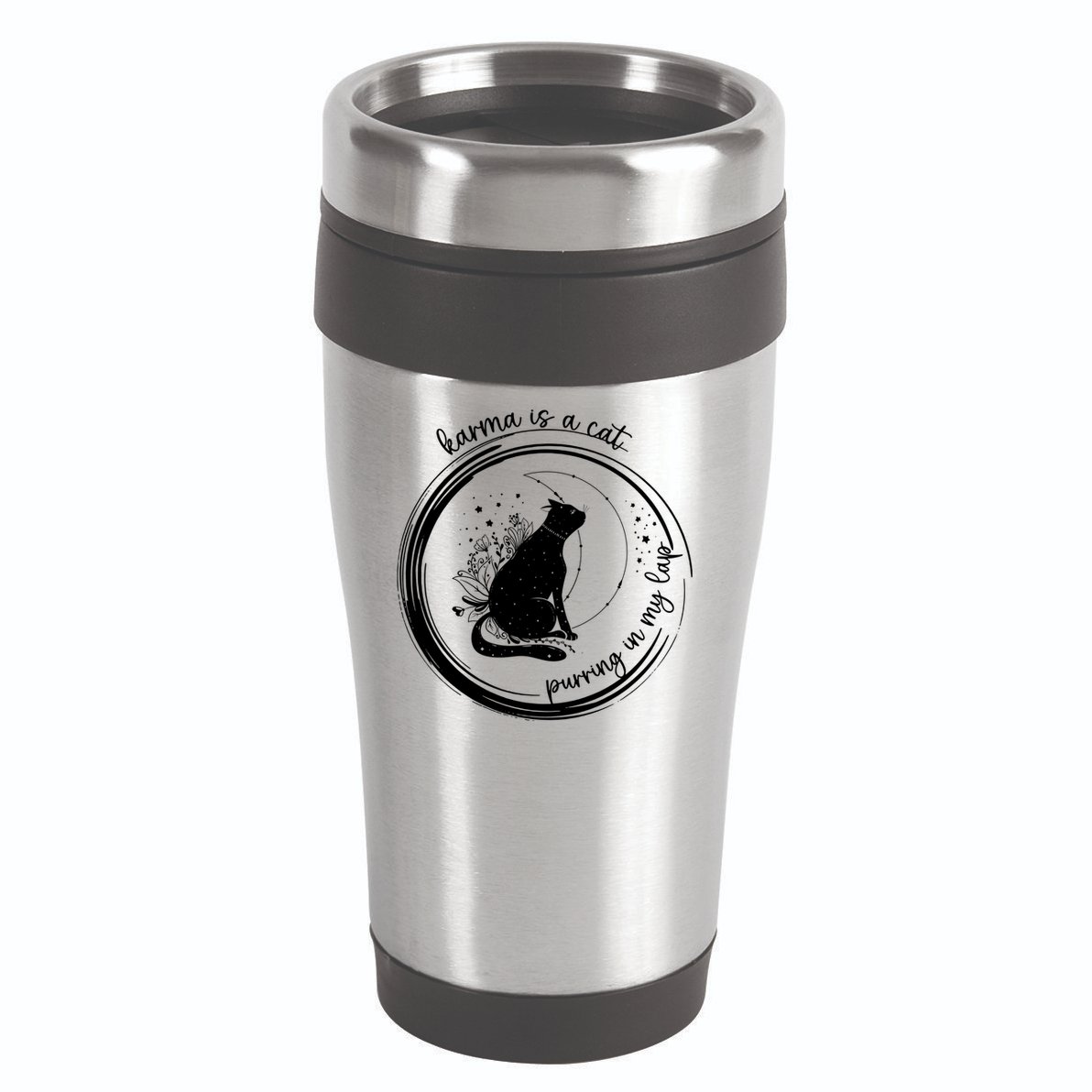 Karma Is A Cat Purring In My Lap Cause It Loves Me Great Gift 16oz Travel Tumbler
