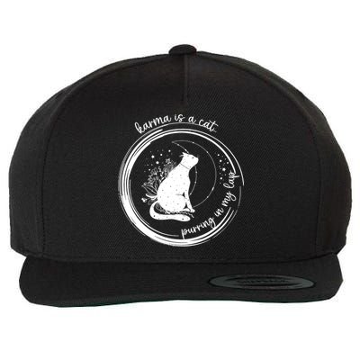 Karma Is A Cat Purring In My Lap Cause It Loves Me Great Gift Wool Snapback Cap