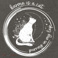 Karma Is A Cat Purring In My Lap Cause It Loves Me Great Gift Cotton Canvas Backpack