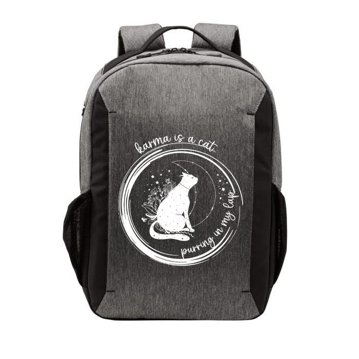 Karma Is A Cat Purring In My Lap Cause It Loves Me Great Gift Vector Backpack