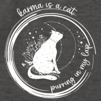 Karma Is A Cat Purring In My Lap Cause It Loves Me Great Gift Vector Backpack