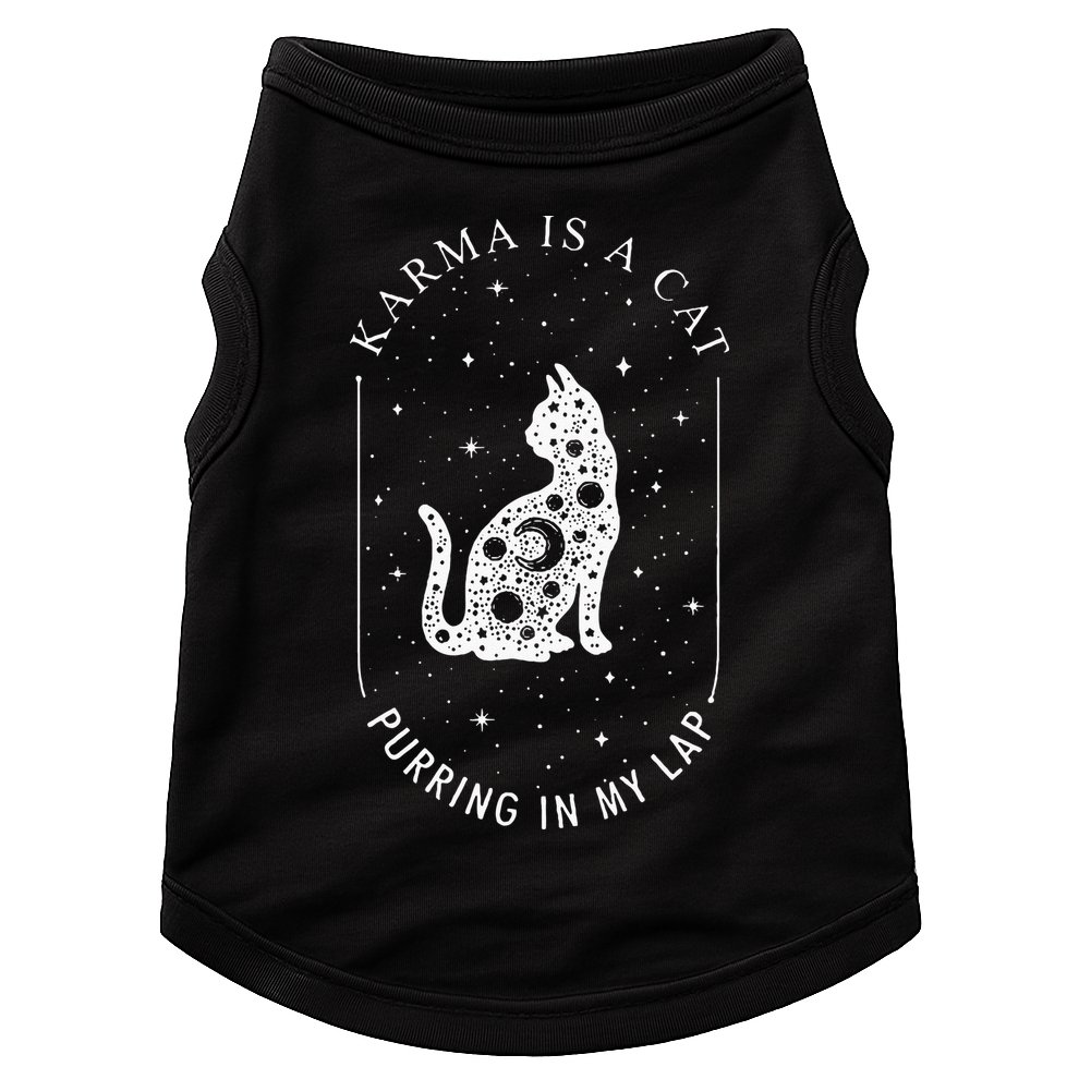 Karma Is A Cat Purring In My Lap Doggie Tank