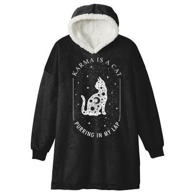 Karma Is A Cat Purring In My Lap Hooded Wearable Blanket