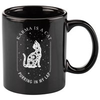 Karma Is A Cat Purring In My Lap 11oz C Handle Ceramic Mug