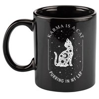 Karma Is A Cat Purring In My Lap 11oz C Handle Ceramic Mug