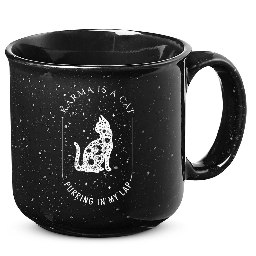 Karma Is A Cat Purring In My Lap 15oz Campfire Ceramic Mug