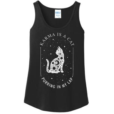 Karma Is A Cat Purring In My Lap Ladies Essential Tank