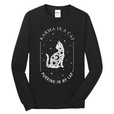 Karma Is A Cat Purring In My Lap Tall Long Sleeve T-Shirt