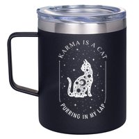 Karma Is A Cat Purring In My Lap 12oz Stainless Steel Coffee Mug