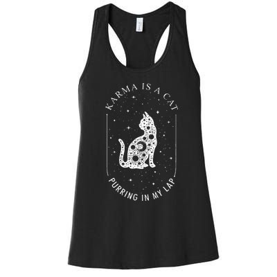 Karma Is A Cat Purring In My Lap Women's Racerback Tank