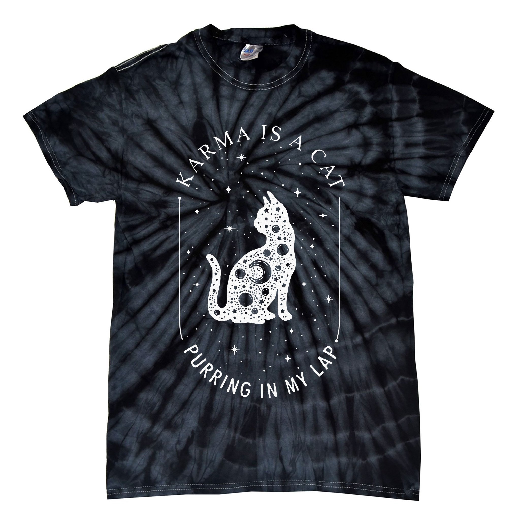 Karma Is A Cat Purring In My Lap Tie-Dye T-Shirt