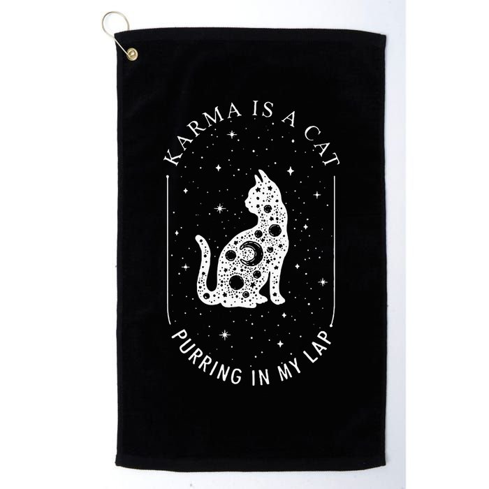 Karma Is A Cat Purring In My Lap Golf Towel
