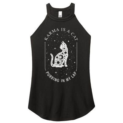 Karma Is A Cat Purring In My Lap Women's Perfect Tri Rocker Tank
