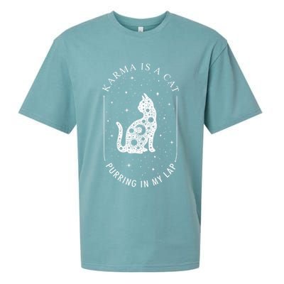 Karma Is A Cat Purring In My Lap Sueded Cloud Jersey T-Shirt