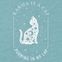 Karma Is A Cat Purring In My Lap Sueded Cloud Jersey T-Shirt