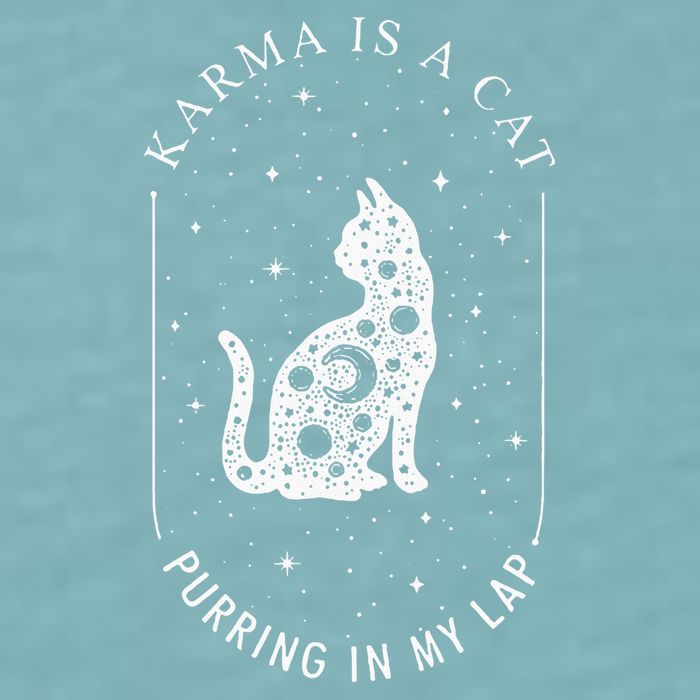 Karma Is A Cat Purring In My Lap Sueded Cloud Jersey T-Shirt