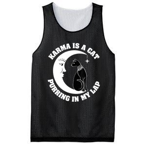 Karma Is A Cat Purring In My Lap Mesh Reversible Basketball Jersey Tank