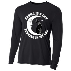 Karma Is A Cat Purring In My Lap Cooling Performance Long Sleeve Crew