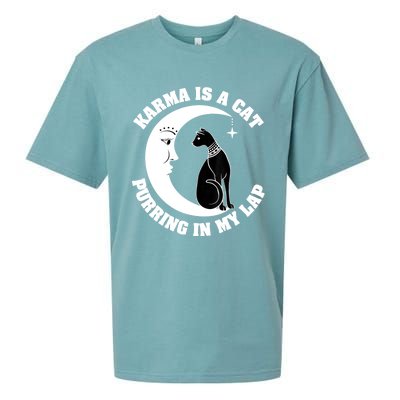 Karma Is A Cat Purring In My Lap Sueded Cloud Jersey T-Shirt