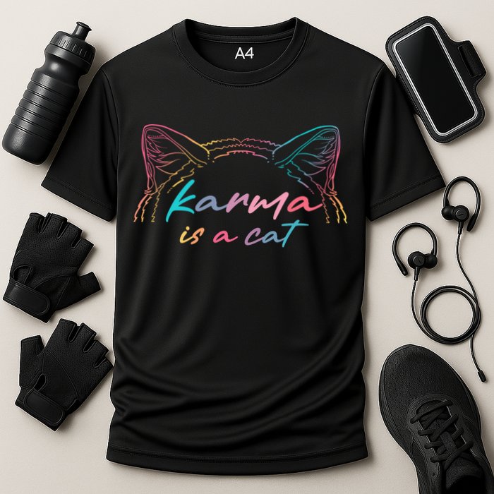 Karma Is A Cat Cooling Performance Crew T-Shirt