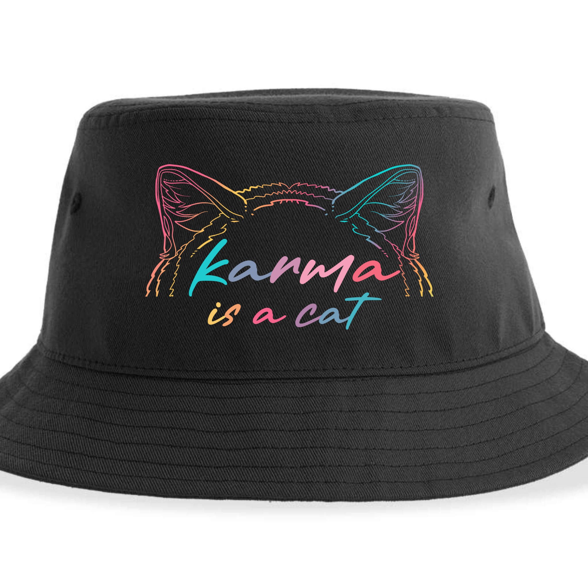 Karma Is A Cat Sustainable Bucket Hat