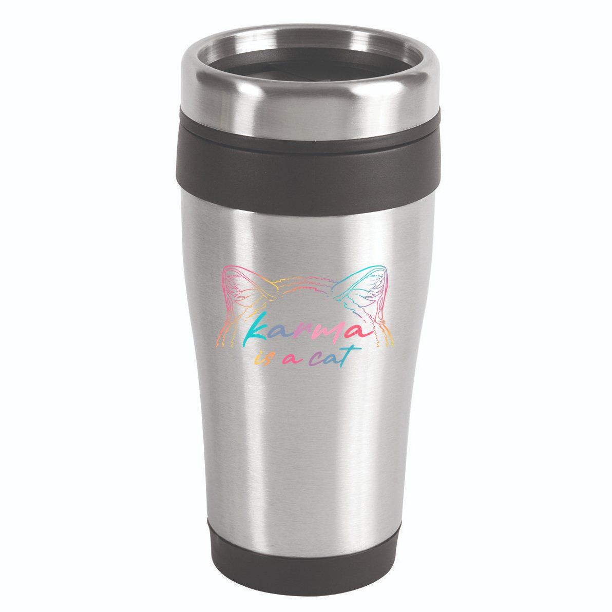 Karma Is A Cat 16oz Travel Tumbler