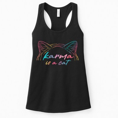 Karma Is A Cat Womens Tank Top