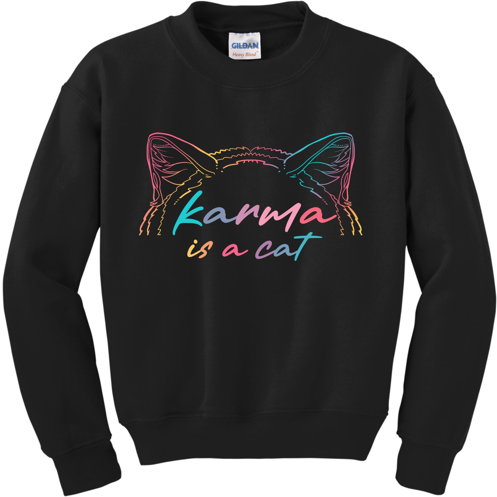 Karma Is A Cat Kids Sweatshirt