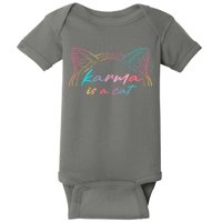 Karma Is A Cat Baby Bodysuit