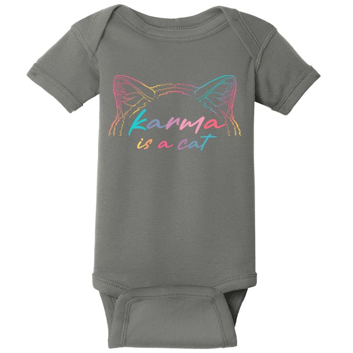 Karma Is A Cat Baby Bodysuit