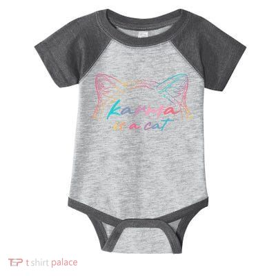 Karma Is A Cat Infant Baby Jersey Bodysuit