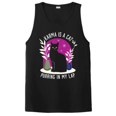 Karma Is A Cat Purring In My Lap Funny Cat Lovers PosiCharge Competitor Tank