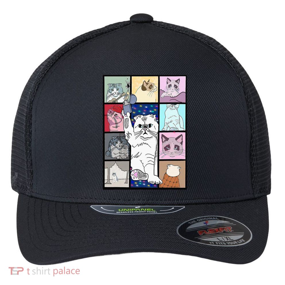Karma Is A Cat Flexfit Unipanel Trucker Cap