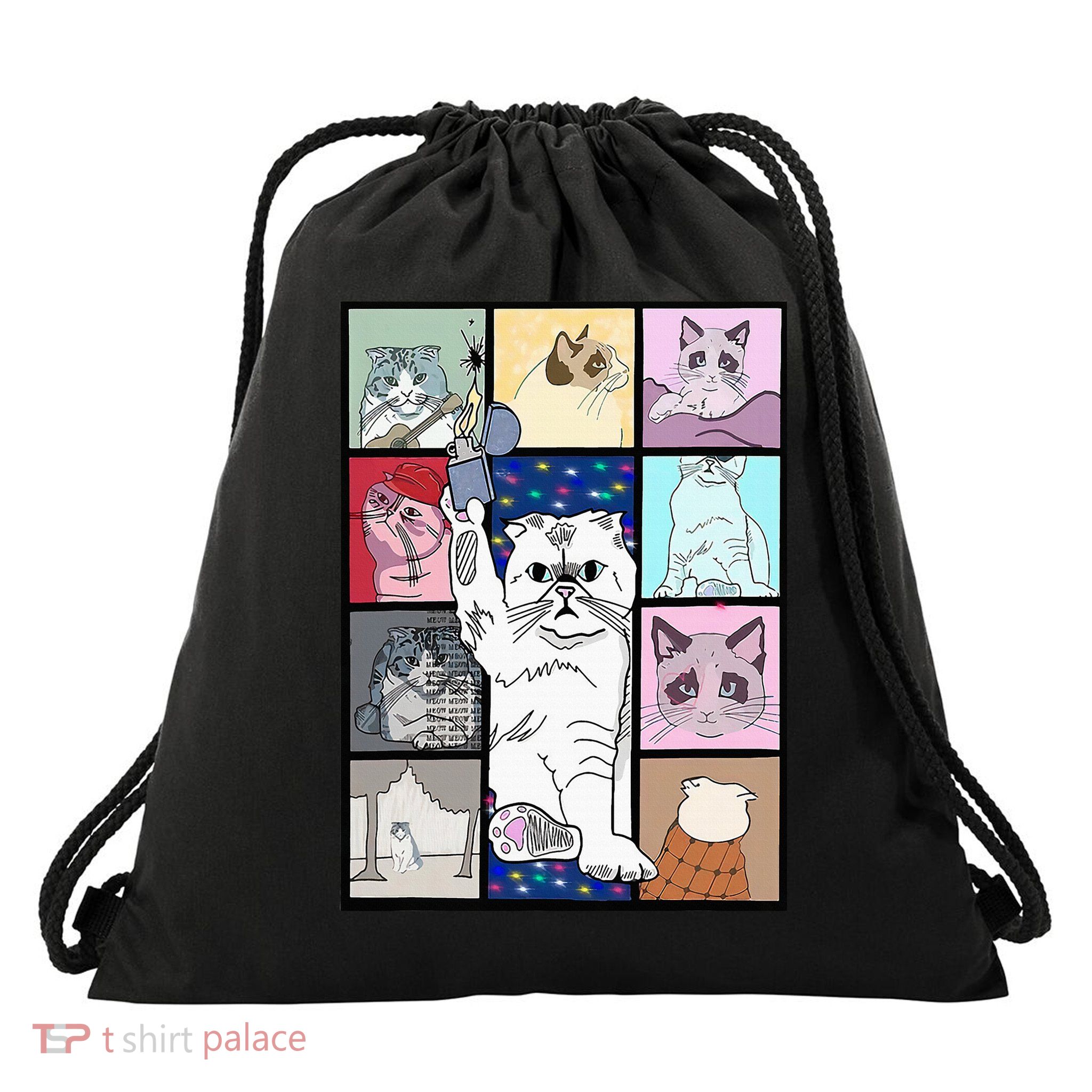 Karma Is A Cat Drawstring Bag