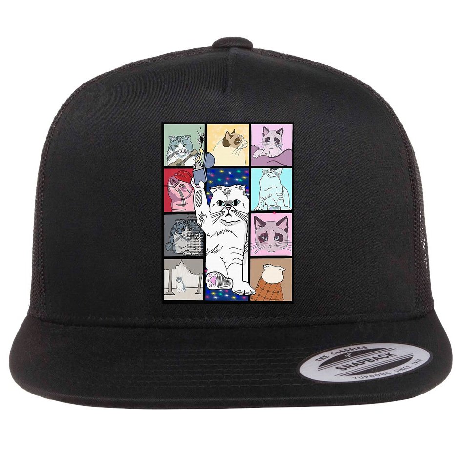 Karma Is A Cat Flat Bill Trucker Hat