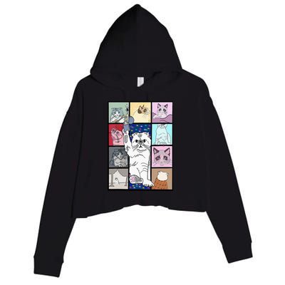 Karma Is A Cat Crop Fleece Hoodie