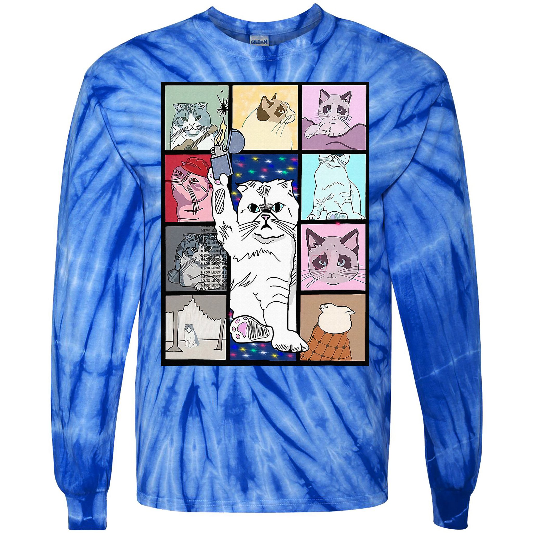 Karma Is A Cat Tie-Dye Long Sleeve Shirt