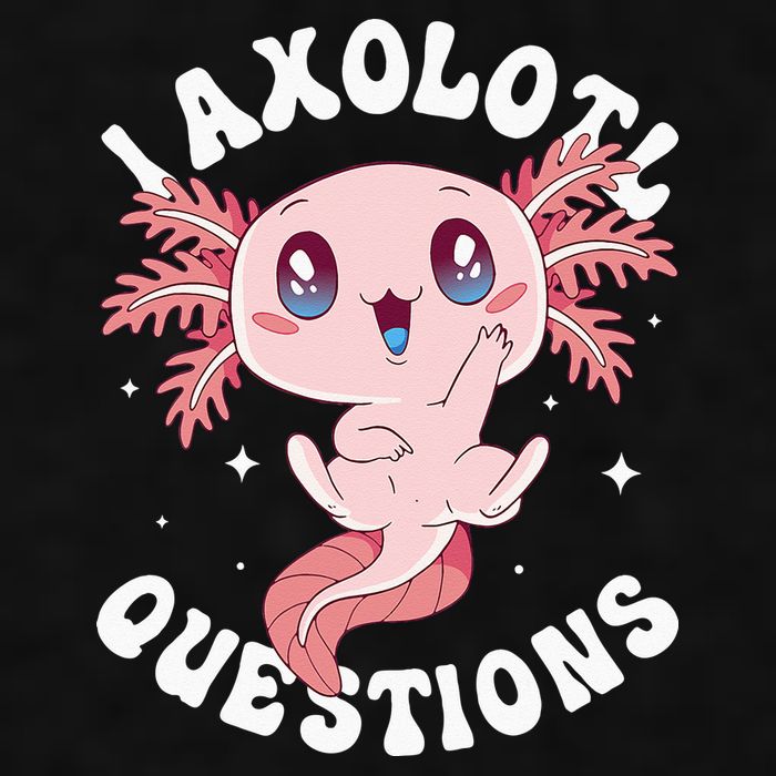 Kawaii I Axolotl Questions Funny Axolotl Lover Cute Axolotl Ladies PosiCharge Tri-Blend Wicking Tank