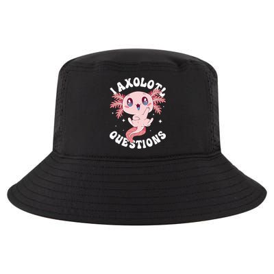 Kawaii I Axolotl Questions Funny Axolotl Lover Cute Axolotl Cool Comfort Performance Bucket Hat