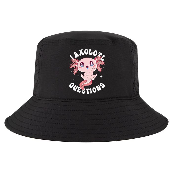 Kawaii I Axolotl Questions Funny Axolotl Lover Cute Axolotl Cool Comfort Performance Bucket Hat