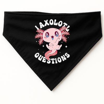 Kawaii I Axolotl Questions Funny Axolotl Lover Cute Axolotl USA-Made Doggie Bandana