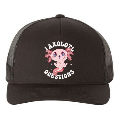 Kawaii I Axolotl Questions Funny Axolotl Lover Cute Axolotl Yupoong Adult 5-Panel Trucker Hat