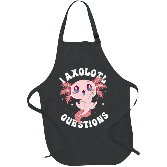 Kawaii I Axolotl Questions Funny Axolotl Lover Cute Axolotl Apron