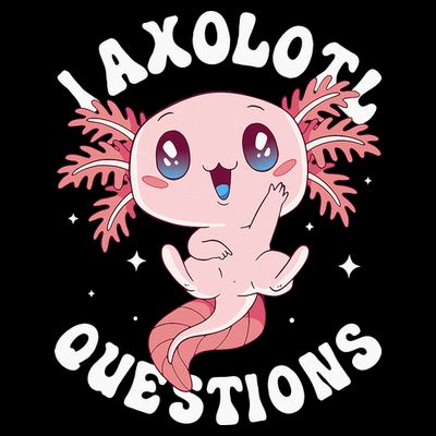 Kawaii I Axolotl Questions Funny Axolotl Lover Cute Axolotl T-Shirt