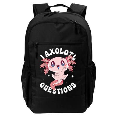 Kawaii I Axolotl Questions Funny Axolotl Lover Cute Axolotl Backpack