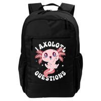 Kawaii I Axolotl Questions Funny Axolotl Lover Cute Axolotl Backpack